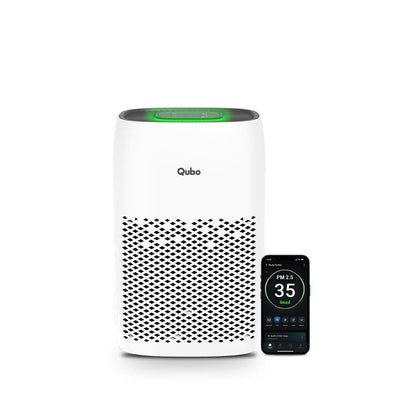 Qubo Smart Air Purifier Q600 for Home by Hero Group | 600 Sqft | 99.99% Allergen Removal | HEPA H13 | 9000 Hrs Filter Life | App & Voice Control | Energy Saving | Ultra-Quiet BLDC Motor (White)