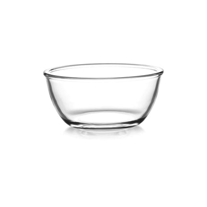CELLO Ornella Toughened Glass Mixing Bowl Without Lid | Microwave Safe & Dishwasher Safe | Clear & Non- Porous Glass | Scratch Resistant | Transparent