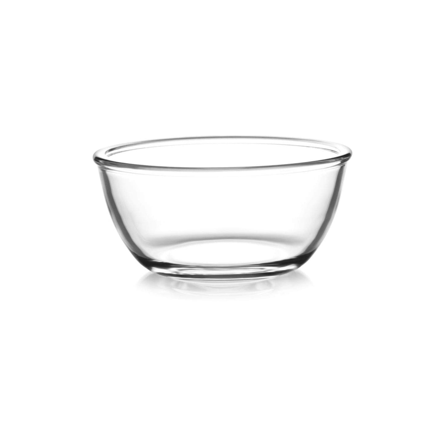 CELLO Ornella Toughened Glass Mixing Bowl Without Lid | Microwave Safe & Dishwasher Safe | Clear & Non- Porous Glass | Scratch Resistant | Transparent