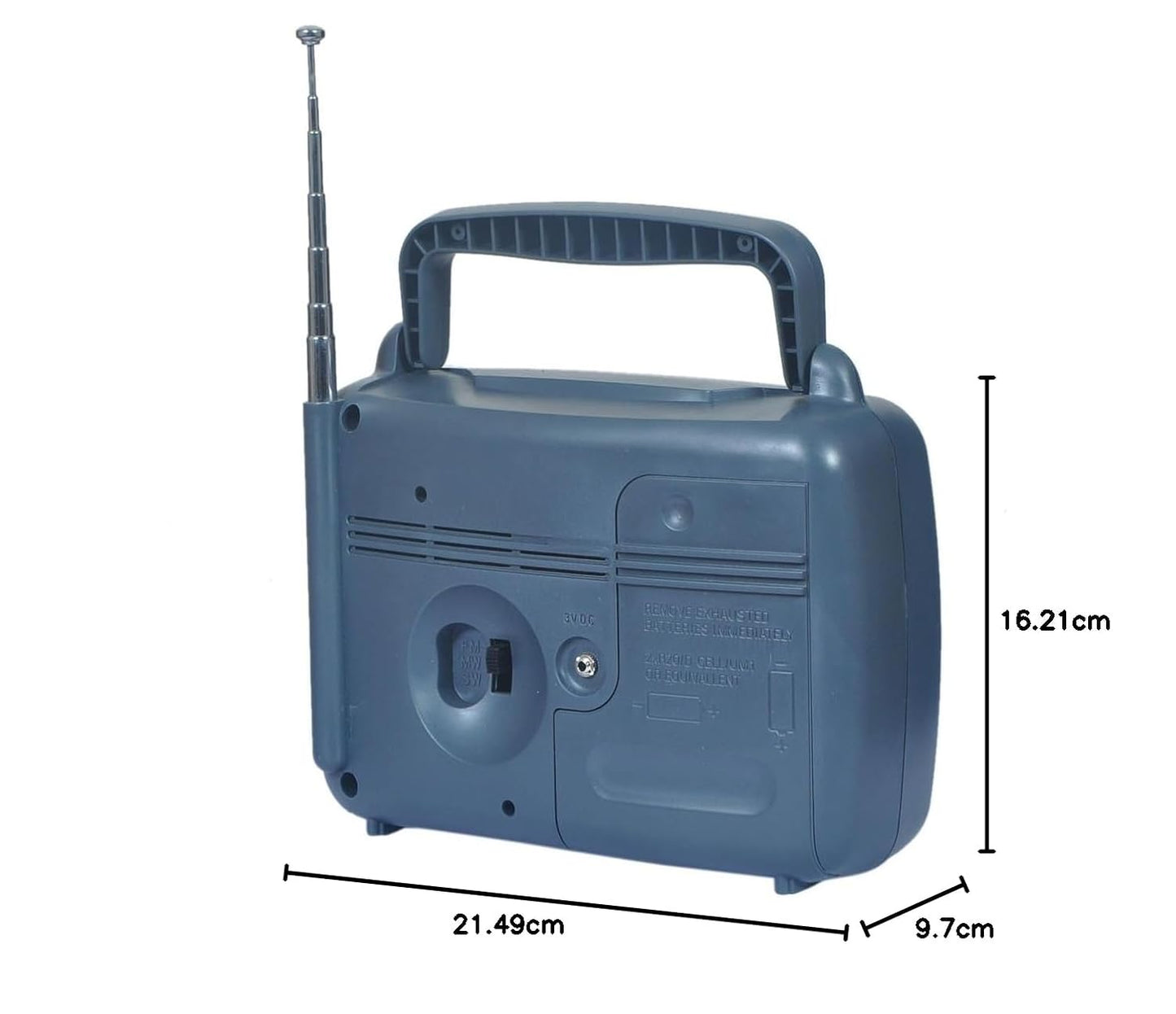 Philips Radio DL167/94 with MW/SW/FM Bands, 2xR20 (UM1),External 3V DC (Optional)