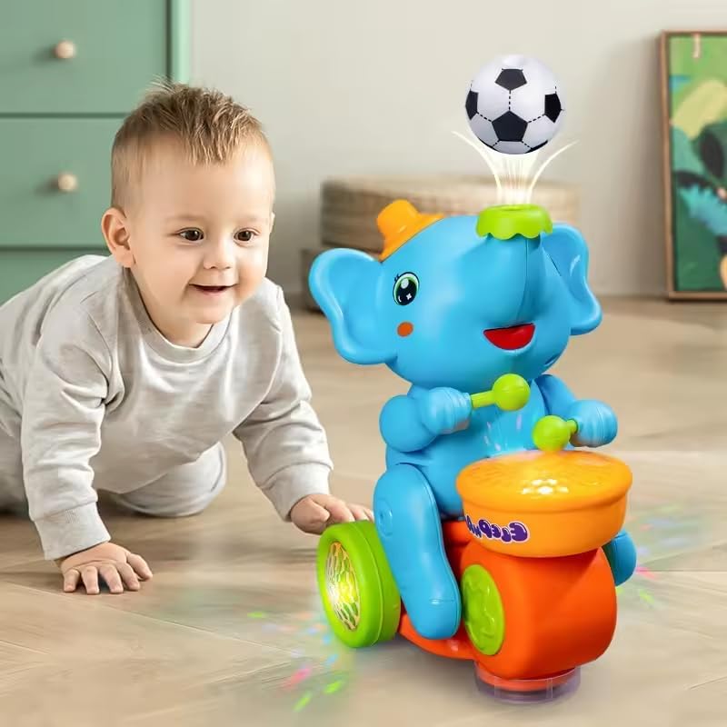 Elephant Musician Toy - Levitation Ball, Dazzling Lights & Music Sounds | Kids Toy