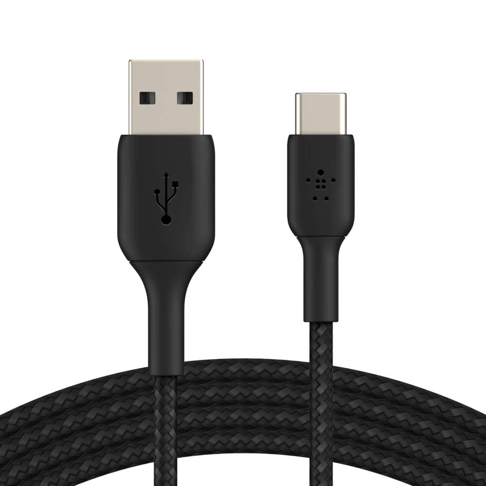 Belkin Type C to USB-A 2.0 Male Cable, USB-IF Certified, Supports Fast Charging-Cables-Belkin-Black-2m-Braided-computerspace