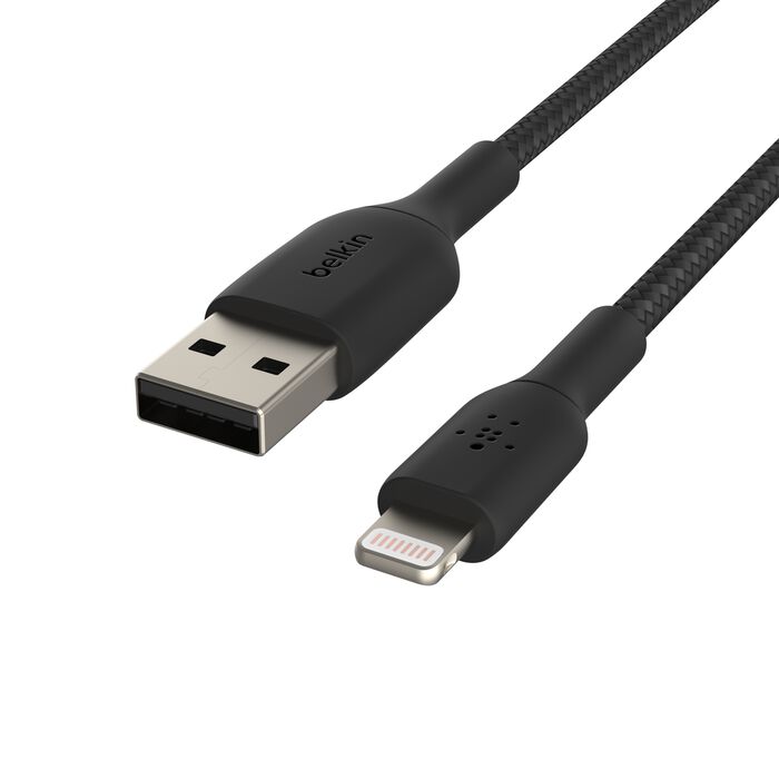 Belkin Braided Lightning to USB-A Cable 2m Black, MFi Certified