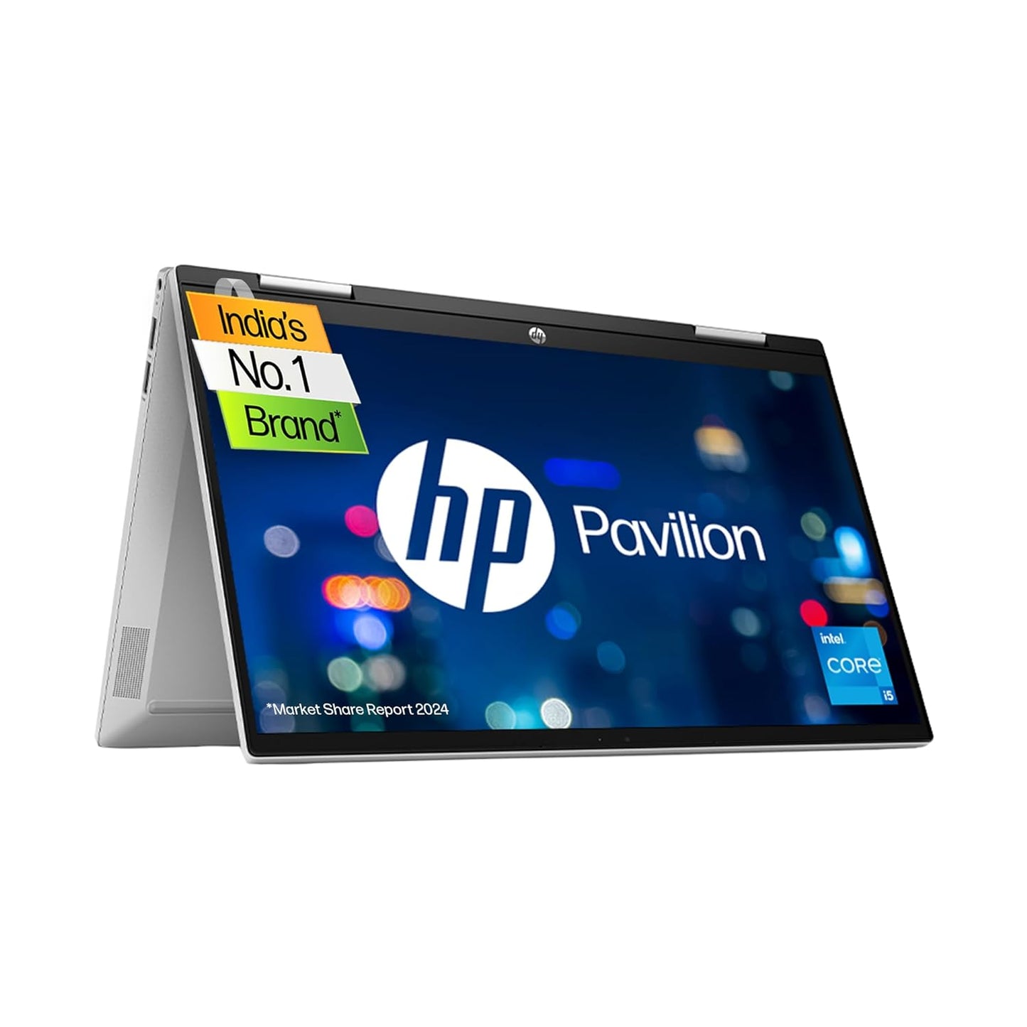 Refurbished HP Pav x360 Convert 14-dy1048TU - Core i5 11th Gen - 1155G7|16GB (2x8GB) DDR4 3200|512GB SSD|Integrated|OS|14" FHD|(Natural silver)