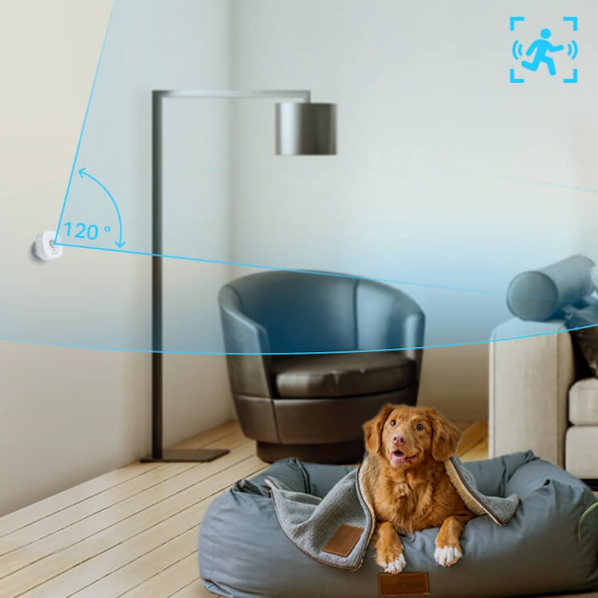TP-Link Tapo T100 120° PIR Smart Motion Sensor with Motion-Activated Light, Energy Saving, Battery-Powered, Real-Time Notifications, Device Sharing