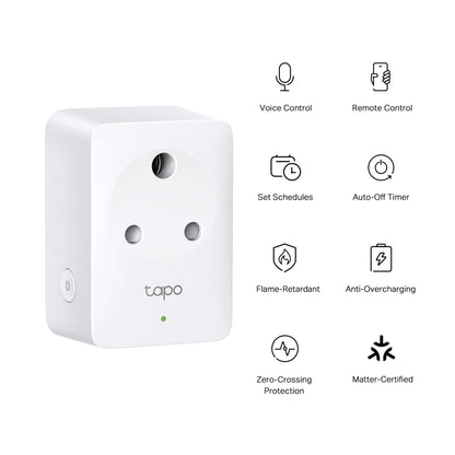 Tapo P116M 6A Mini Wi-Fi Smart Plug, Energy Monitoring & 4-Way Safety Protection | Compatible with Alexa, Google Home, Apple Home, Samsung SmartThings via Matter | Ideal for Small Appliances