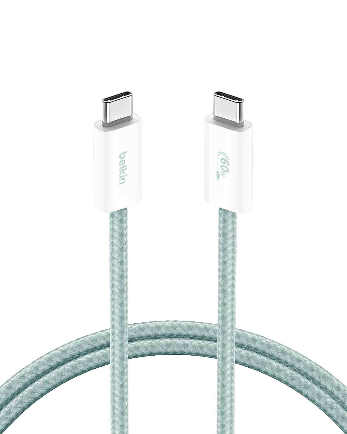 Belkin USB-C to USB-C 240W Braided Cable 1.5M Green (2-Pack) – Fast Charge
