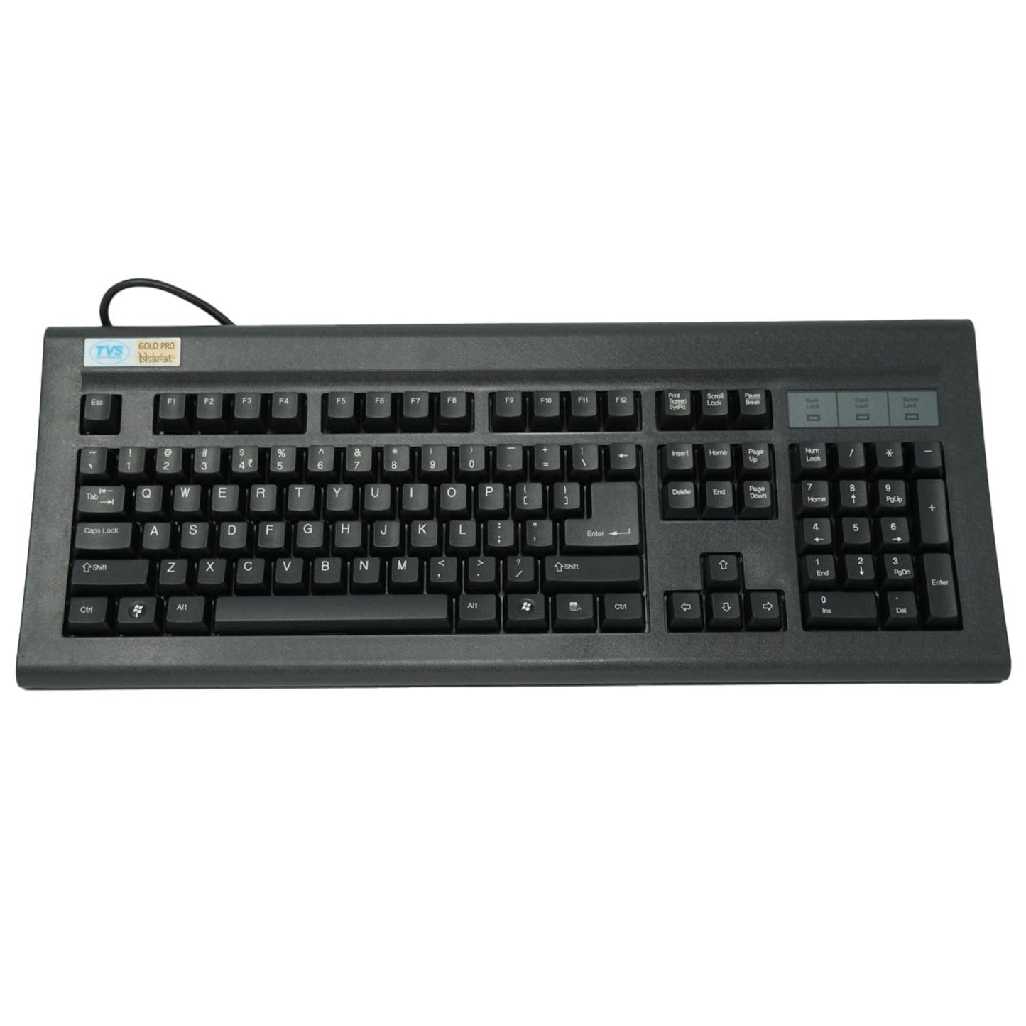 TVS ELECTRONICS Gold Prime Mechanical Wired Keyboard | Dustproof Key switches | Guaranteed 50 Million keystrokes | 1.5 Meter USB Cable, USB Gold Keyboard (Black)