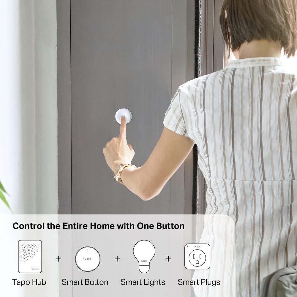 TP-Link Tapo S200B Smart Button, Works with Tapo devices | Smart Home Control | Flexible Placement | Battery Powered | Tapo Hub required