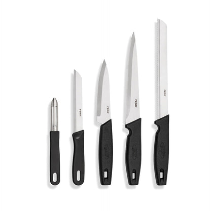 Rena Germany 5-Piece Kitchen Knife Set – Stainless Steel with Vegetable Peeler