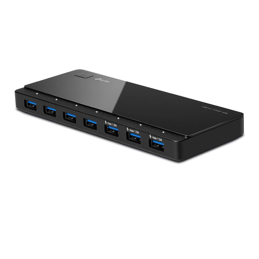 TP-Link UH720 USB Hub, 7-Port Docking Station with Extra 2X 2.4A Ultra Fast Charging Ports, 10x Data Transfer Speed up to 5Gbps, 1m USB3.0 Cable, Compatible with Windows, Mac OS X and Linux Systems