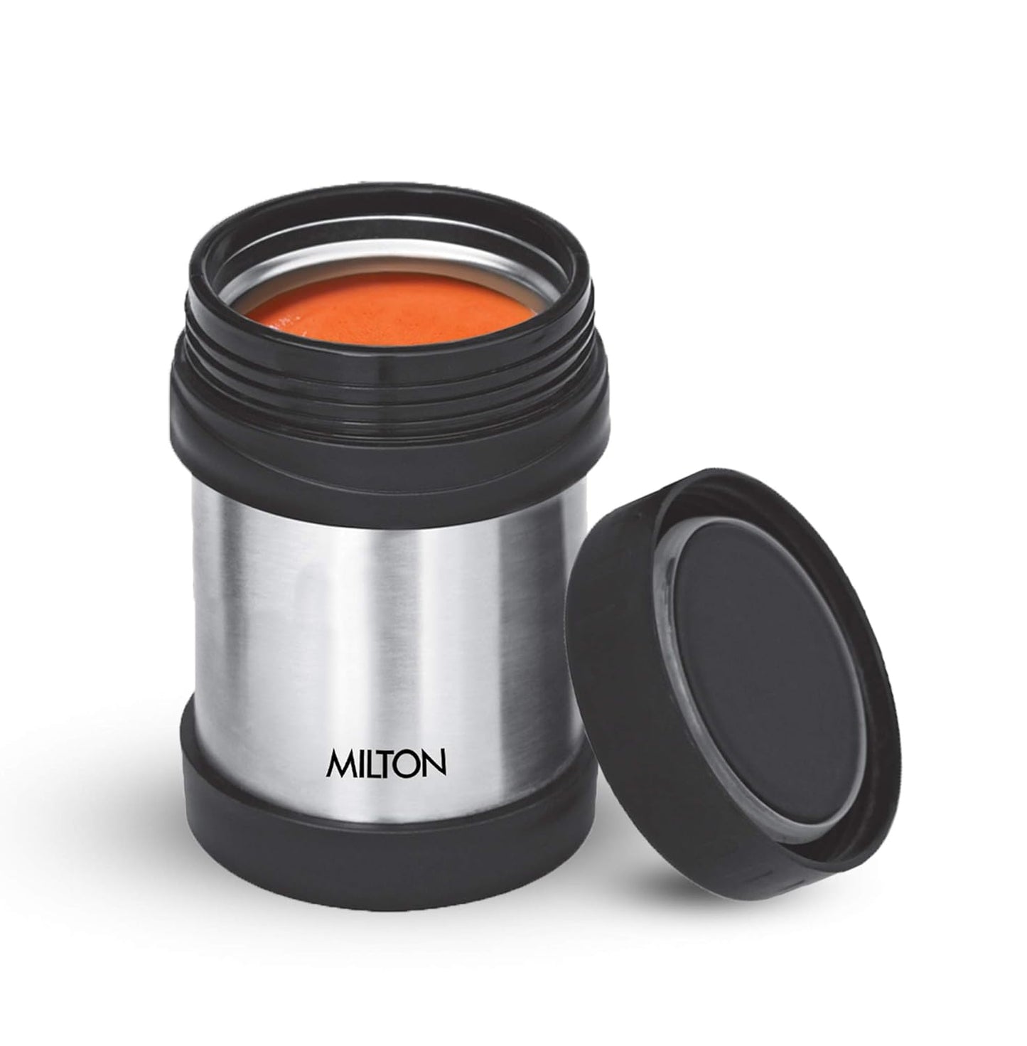 Milton Soup Flask Deluxe 350 Thermosteel I 100% Leak Proof I Premium SS304 Stainless Steel I Vacuum Insulated I Thermos for Soup, Tea, Coffee, 340 ml, Silver