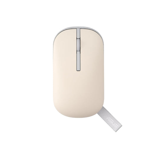 Asus Marshmallow MD100-OM-GTL Mouse - Bluetooth/Radio Frequency - Optical - Wireless - 2.40 GHz - 1600 dpi - Symmetrical - 1 x AA Battery Supported