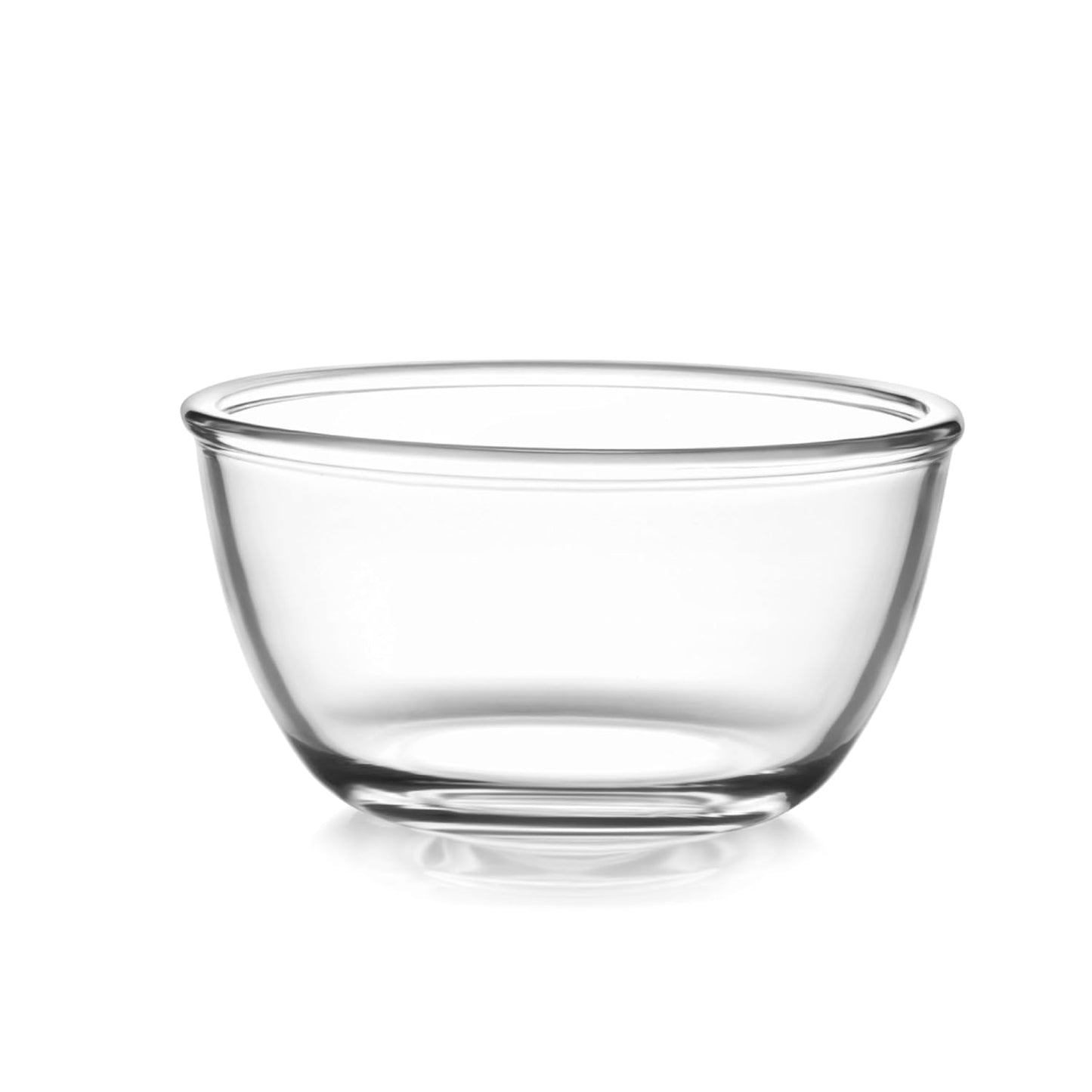 CELLO Ornella Toughened Glass Mixing Bowl Without Lid | Microwave Safe & Dishwasher Safe | Clear & Non- Porous Glass | Scratch Resistant | Transparent