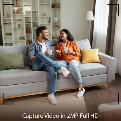 CP PLUS 2MP Full HD Smart Wi-fi CCTV Home Security Camera | 360° with Pan Tilt | 2Way Talk | Motion Detect | Night Vision | Supports SD Card (Upto 128 GB), Alexa & Ok Google | CP-E21A