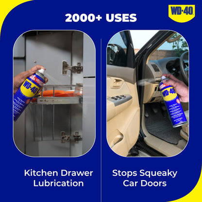Pidilite WD-40, Multipurpose Spray, Rust Remover, Hinge Lubricant, Stain Remover, Degreaser, and Cleaning Agent, 420ml (341g)