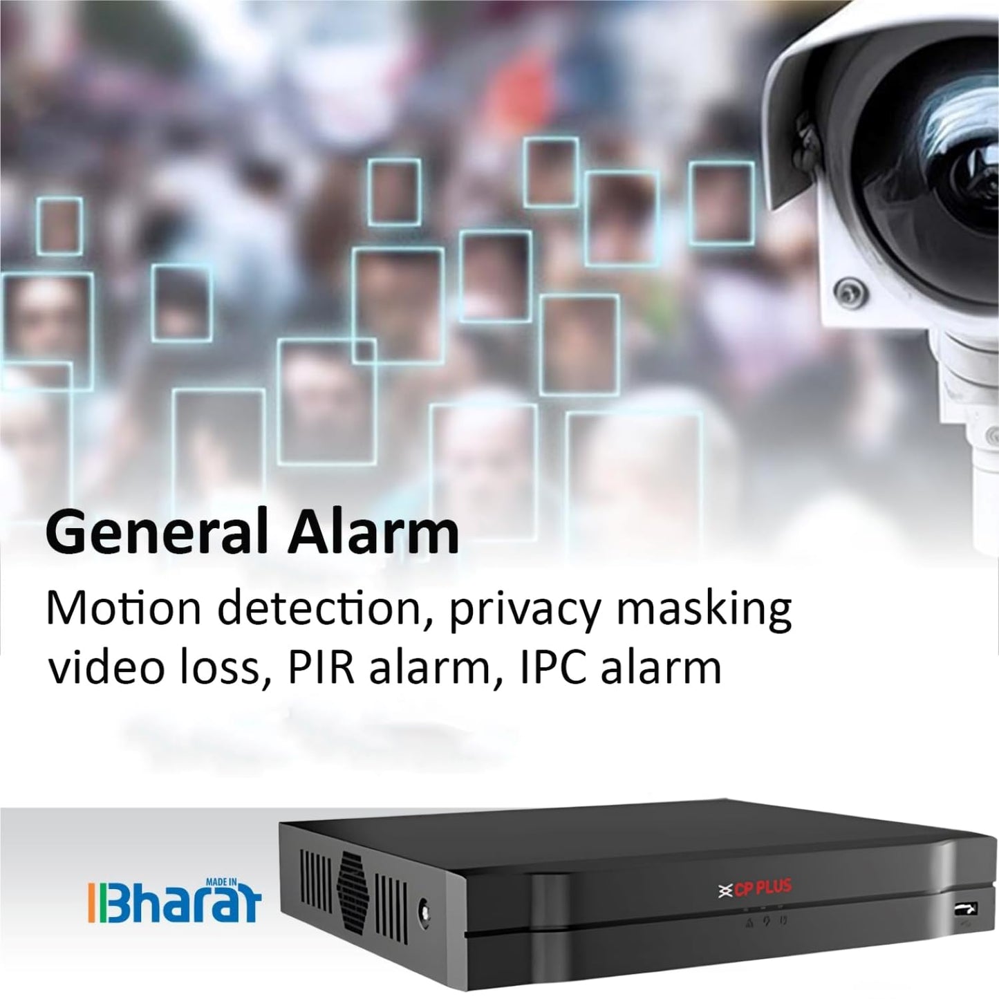 CP Plus 4Ch. Network Video Recorder, Max 80Mbps Network Bandwidth, Instastream/H.265/Smart H.264+, Up to 8MP Resolution, Support 1 SATA HDDs up to 8TB, 2 USB Ports(USB2.0) [CP-UNR-104F1]