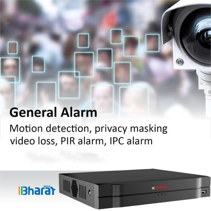 CP Plus 4Ch. Network Video Recorder, Max 80Mbps Network Bandwidth, Instastream/H.265/Smart H.264+, Up to 8MP Resolution, Support 1 SATA HDDs up to 8TB, 2 USB Ports(USB2.0) [CP-UNR-104F1]