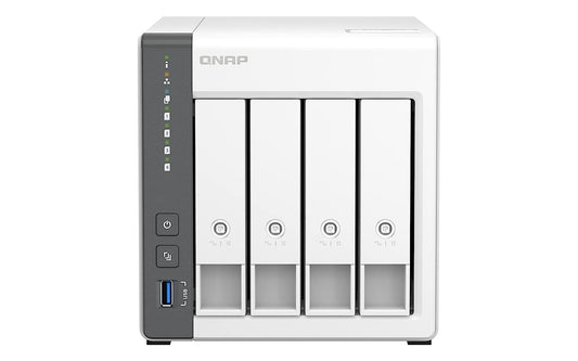 QNAP TS-433-4G 4 Bay NAS with Quad-core Processor, 4 GB DDR4 RAM and 2.5GbE + GbE LAN Network (Diskless)-Computerspace-computerspace