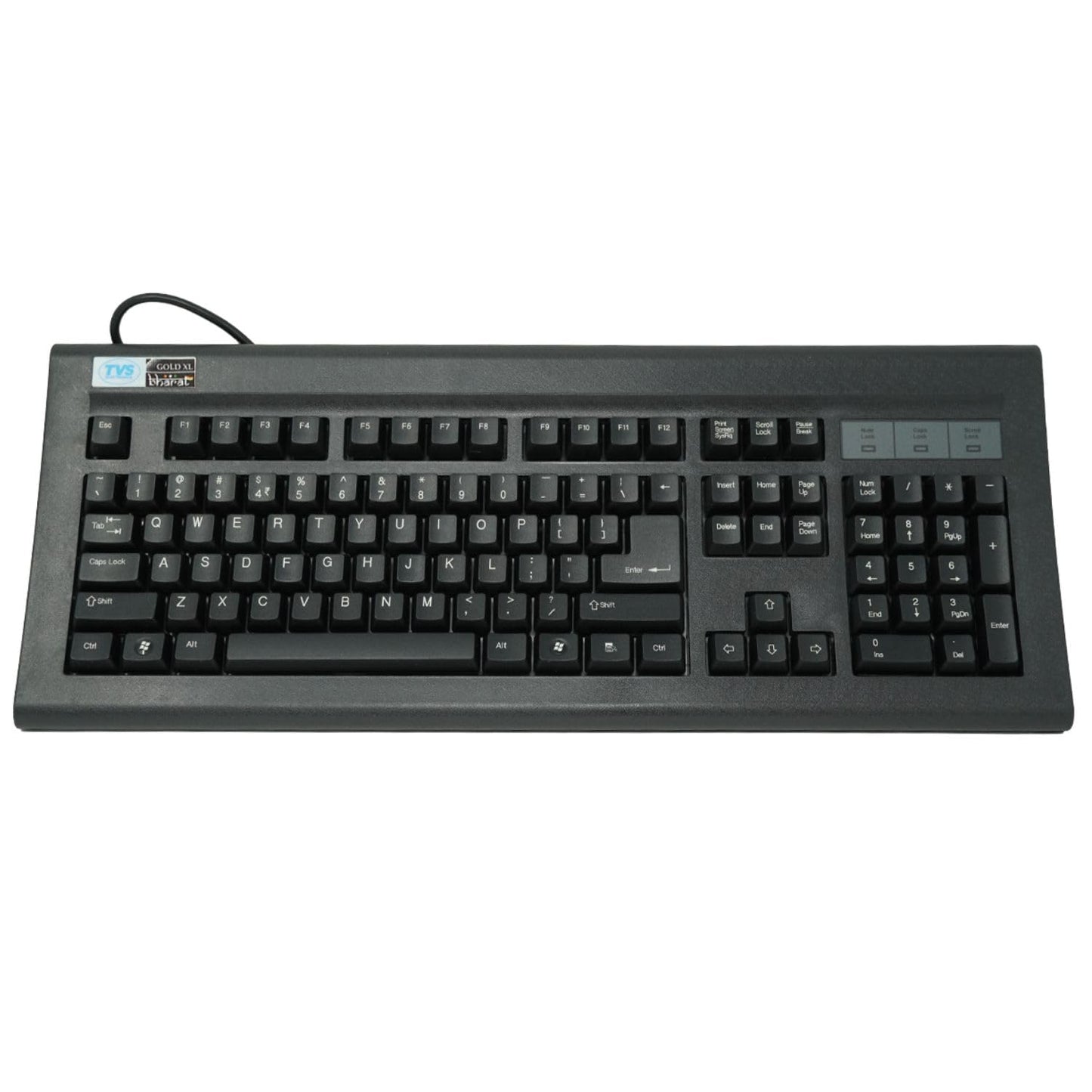 TVS ELECTRONICS Gold Prime Mechanical Wired Keyboard | Dustproof Key switches | Guaranteed 50 Million keystrokes | 1.5 Meter USB Cable, USB Gold Keyboard (Black)