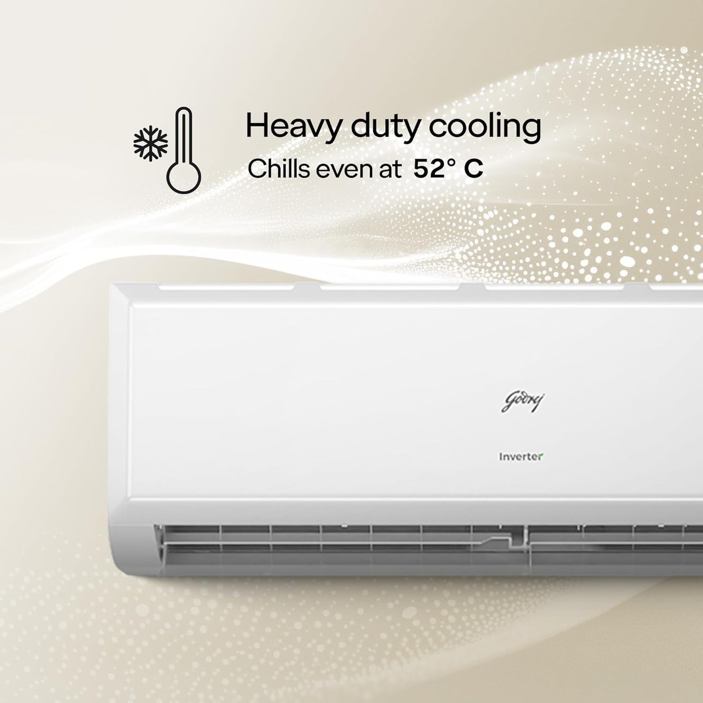 Godrej 1.5 Ton 3 Star Split Inverter AC – 5-in-1 Convertible, 52° Heavy Duty Cooling (18Y3TG, 2026 Model)
