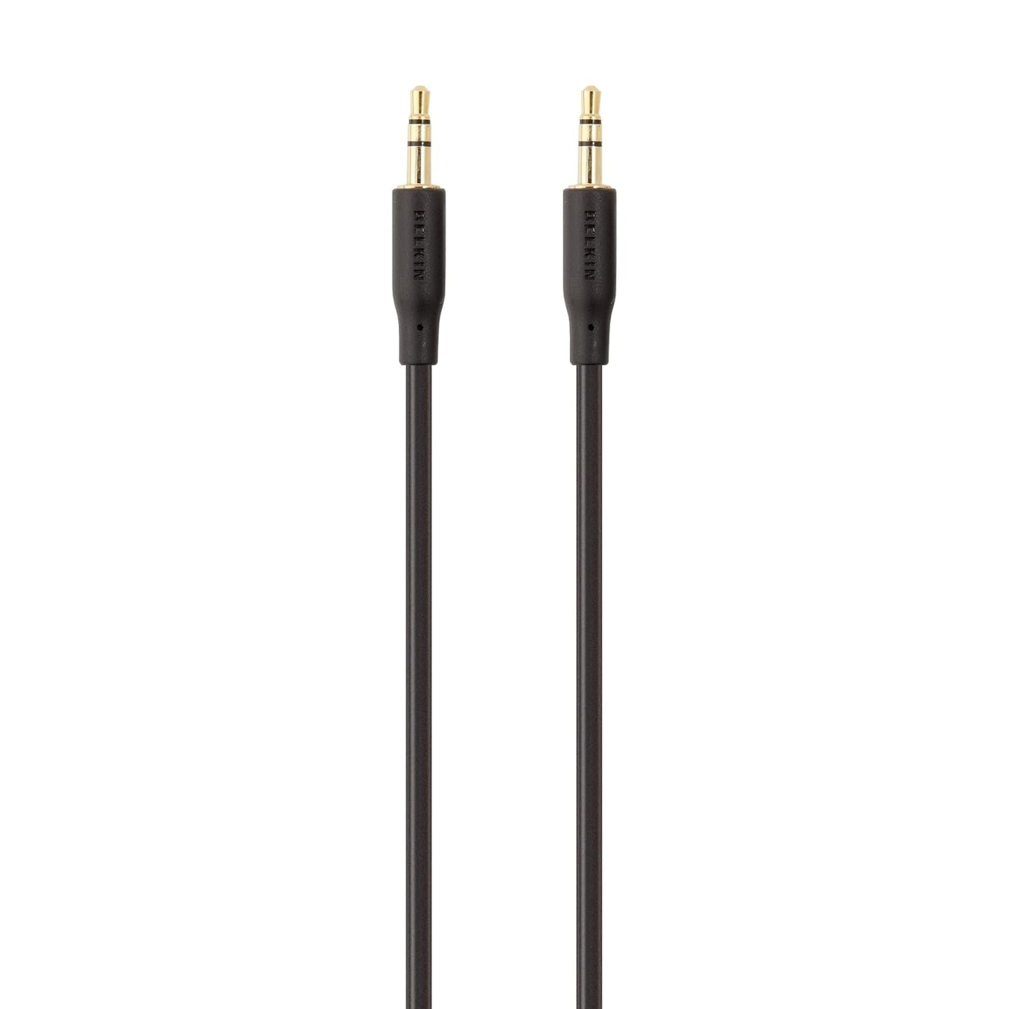 Belkin F3Y116BT2M 2-Meter Stereo to RCA Portable Audio Cable for Smartphone (Black/Gold)