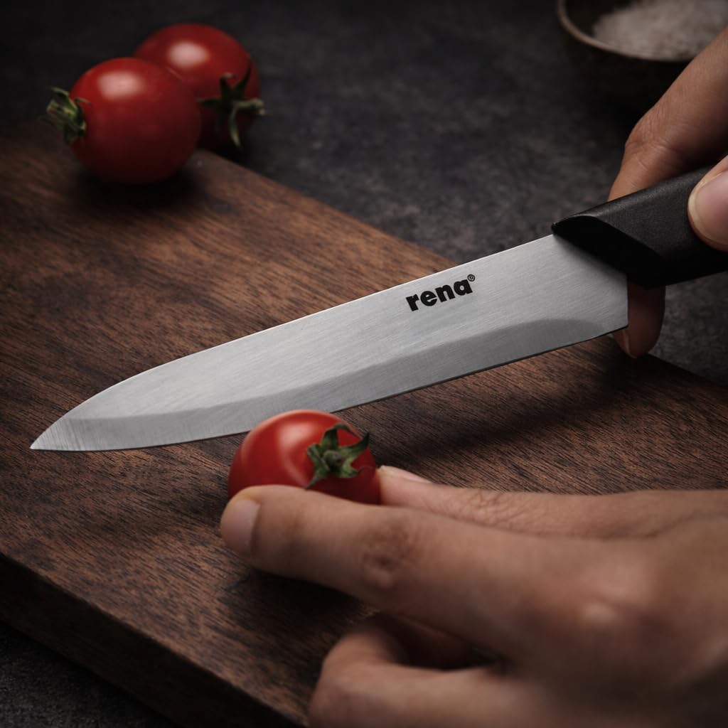 Rena Germany 5-Piece Kitchen Knife Set – Stainless Steel with Vegetable Peeler
