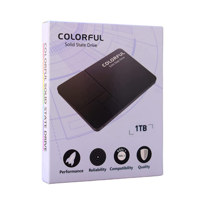 Colorful SL500 1 TB 2.5" SATA 3 3D Nand Internal Solid State Drive PC Laptop Classic Black,DRAM Cache
