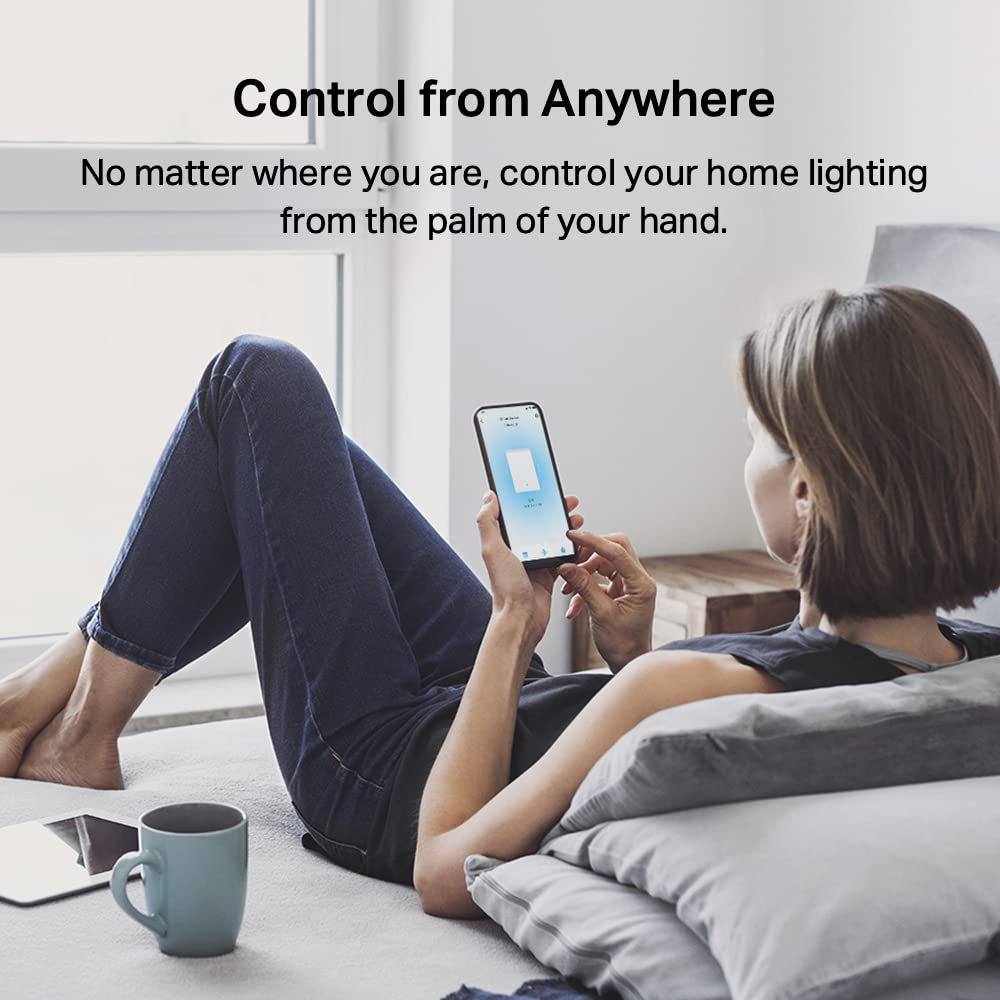 Tapo S220 Smart Light Switch 2 Gang 1 Way, Remote And Voice Control,Away Mode,No Neutral Required,Battery Included,Work With Alexa & Google Home, Hub Required Sold Separately