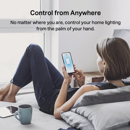 Tapo S220 Smart Light Switch 2 Gang 1 Way, Remote And Voice Control,Away Mode,No Neutral Required,Battery Included,Work With Alexa & Google Home, Hub Required Sold Separately