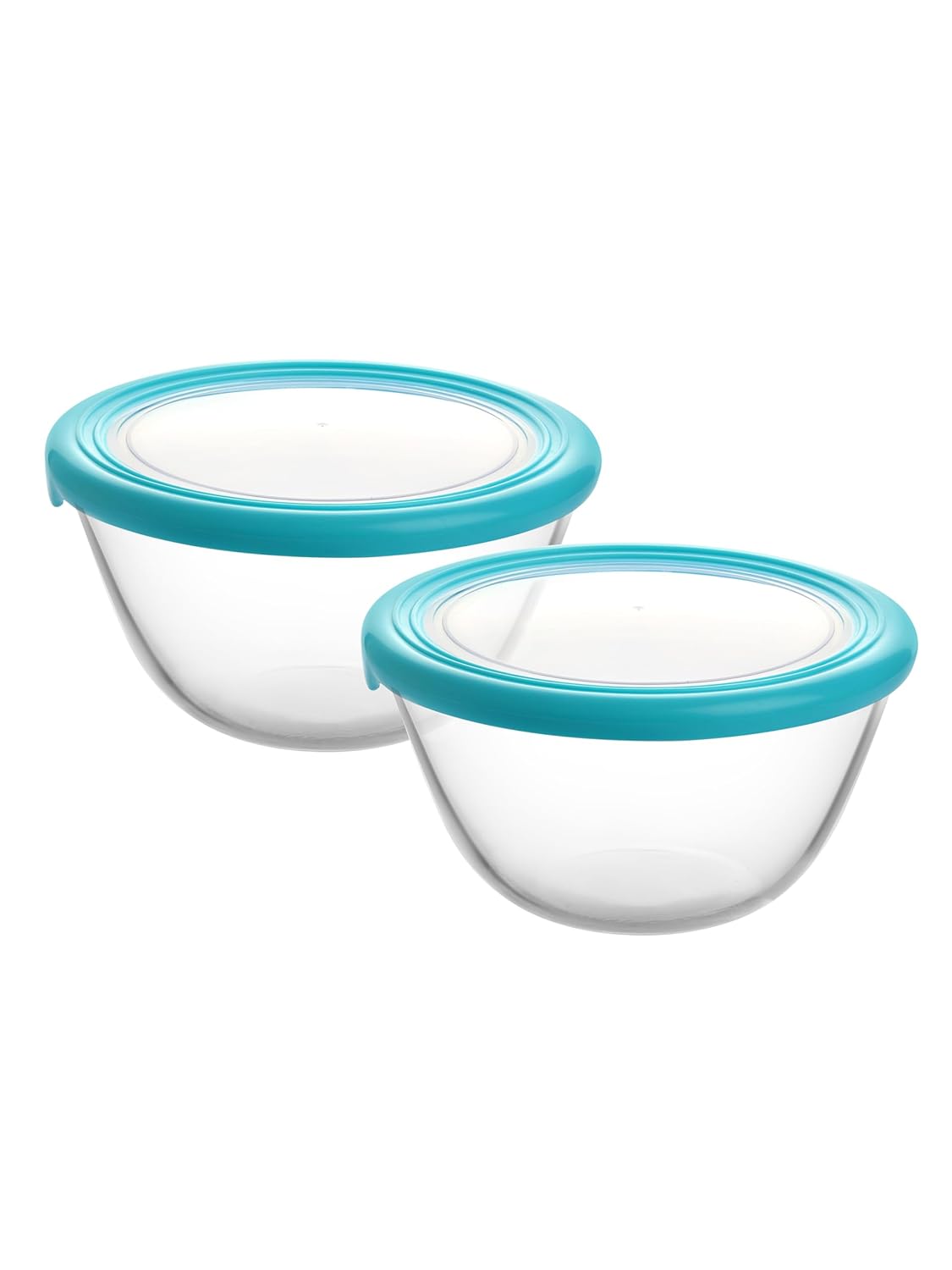 CELLO Ornella Toughened Glass Mixing Bowl Without Lid | Microwave Safe & Dishwasher Safe | Clear & Non- Porous Glass | Scratch Resistant | Transparent