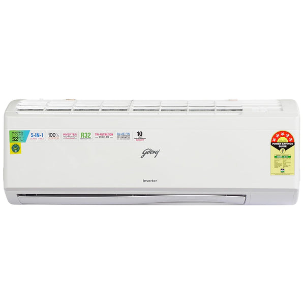 Godrej 1 Ton 5 Star Split Inverter AC – 5-in-1 Convertible, i-Sense, AI Mode (12ITC5, 2025 Model)