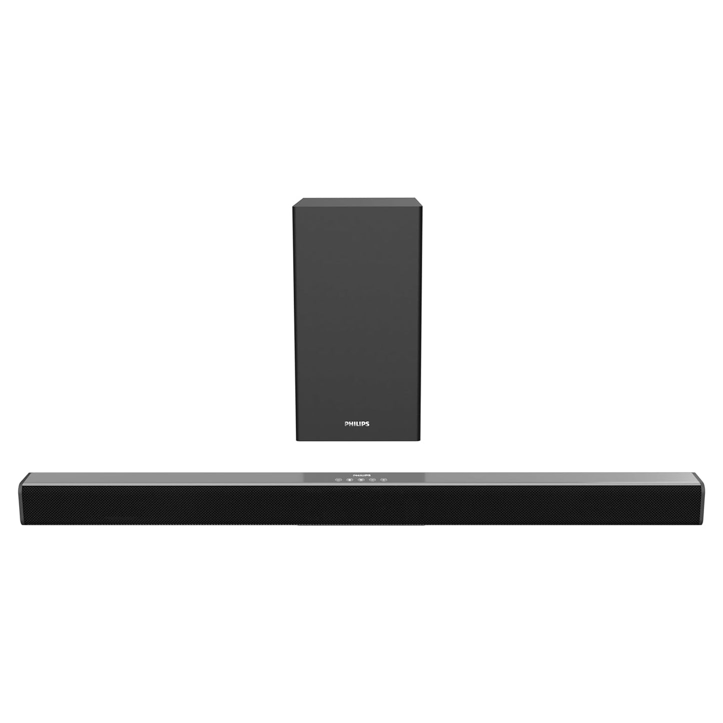 Philips Audio TAB4228/94 2.1Ch 160W Bluetooth Soundbar with Rich Bass, 3 EQ Modes, Multi-Connectivity Option with Supporting USB, HDMI(ARC), Optical, Coaxial & Aux-in for Easy Connection (Black)