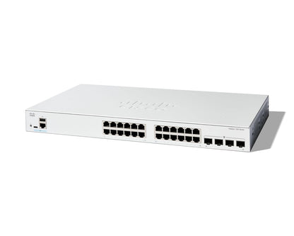 Cisco Catalyst 1300-24T-4G Managed Switch, 24 Port GE, 4x1GE SFP, Limited Lifetime Protection (C1300-24T-4G)