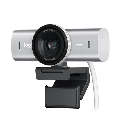 Logitech MX Brio Ultra HD 4K Collaboration and Streaming Webcam with Free Adobe Subscription, 1080p at 60 FPS, Dual Noise Reducing Mics, Show Mode, USB-C, Webcam Cover