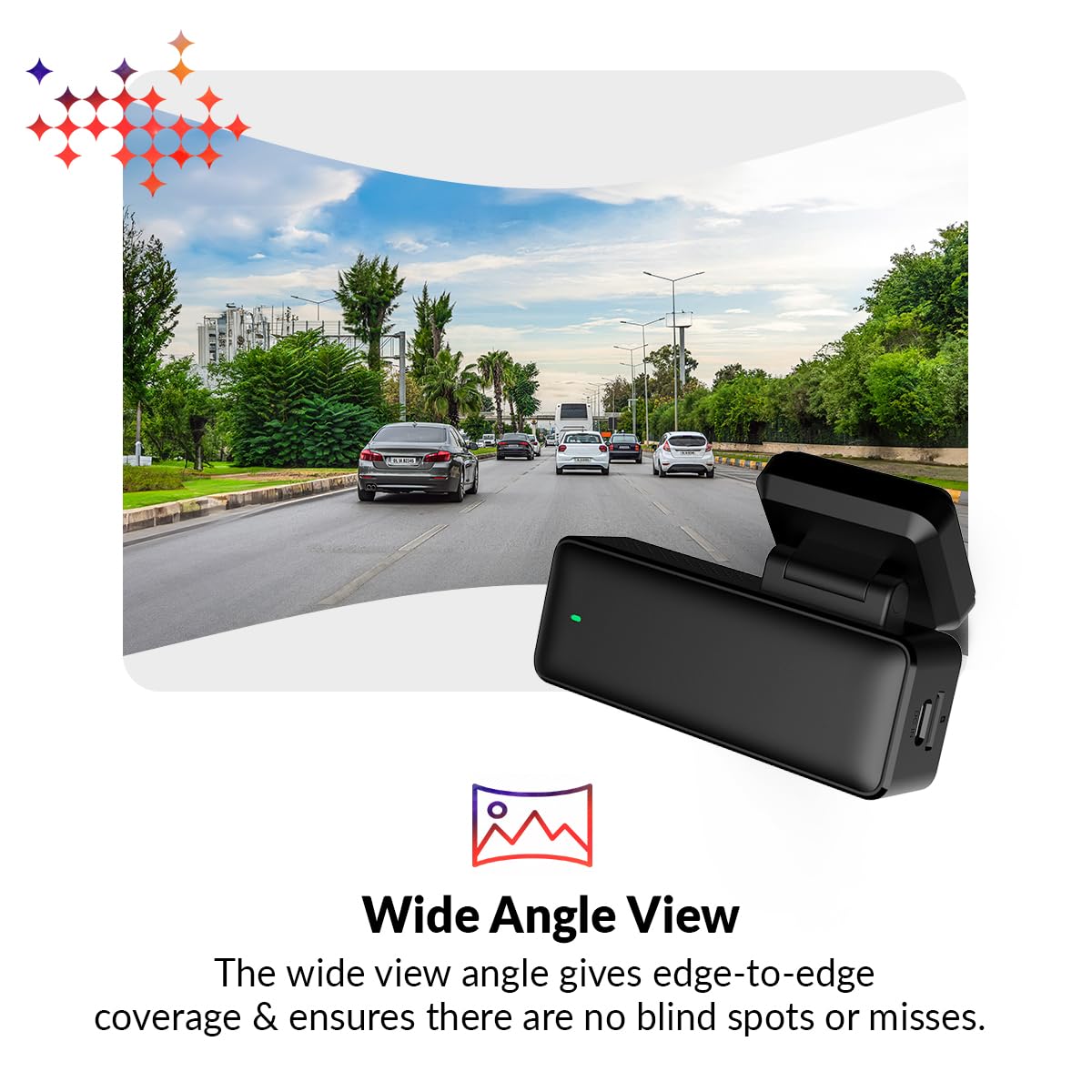 CP PLUS CarKam Car Dashcam with 1080p Full Hd Resolution | Wide View Angle | Supports G Sensor | Supports Night Vision| Suitable for Large Cars & SUVs | CP-AD-H2B-W