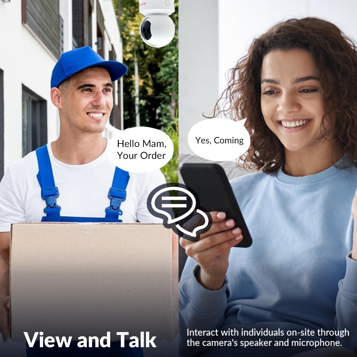 CP PLUS 4MP WI-FI Full Color Outdoor Smart Security Camera | CTC Technology|360˚with Pan & Tilt |Two Way Talk| Human Detection | Night Vision | Supports SD Card (Up to 128 GB) |Alexa & Google- CP-Z43Q