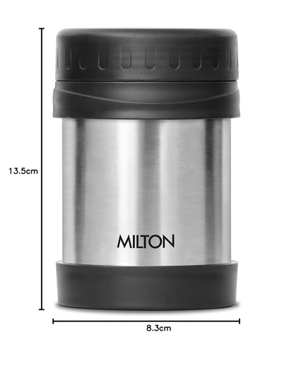 Milton Soup Flask Deluxe 350 Thermosteel I 100% Leak Proof I Premium SS304 Stainless Steel I Vacuum Insulated I Thermos for Soup, Tea, Coffee, 340 ml, Silver