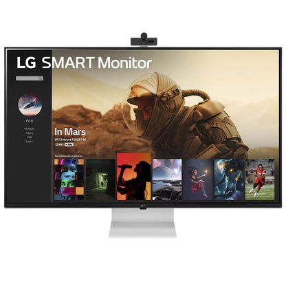 LG 43" Ultrafine™ Smart Monitor UHD 4K IPS (3840 * 2160), HDR 10, Wireless Connectivity, webOS, AirPlay 2, USB Type-C (65W PD), Speakers 10WX2, Magic Remote, HDMIx2, DP, HP Out, 43SQ700 (White)