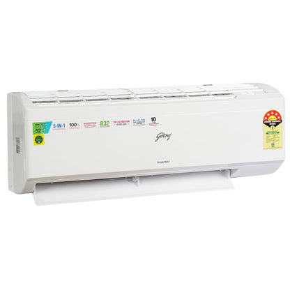 Godrej 1 Ton 5 Star Split Inverter AC – 5-in-1 Convertible, i-Sense, AI Mode (12ITC5, 2025 Model)