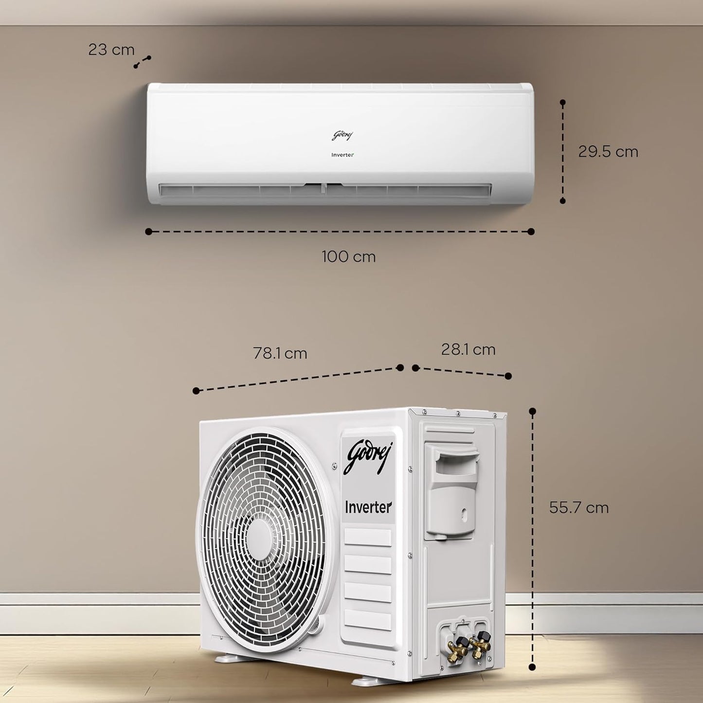 Godrej 1.5 Ton 3 Star Split Inverter AC – Flower Indoor Design, 4-Way Swing (18A3TG, 2026 Model)