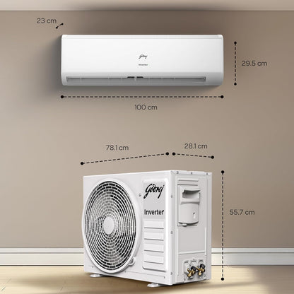Godrej 1.5 Ton 3 Star Split Inverter AC – Flower Indoor Design, 4-Way Swing (18A3TG, 2026 Model)