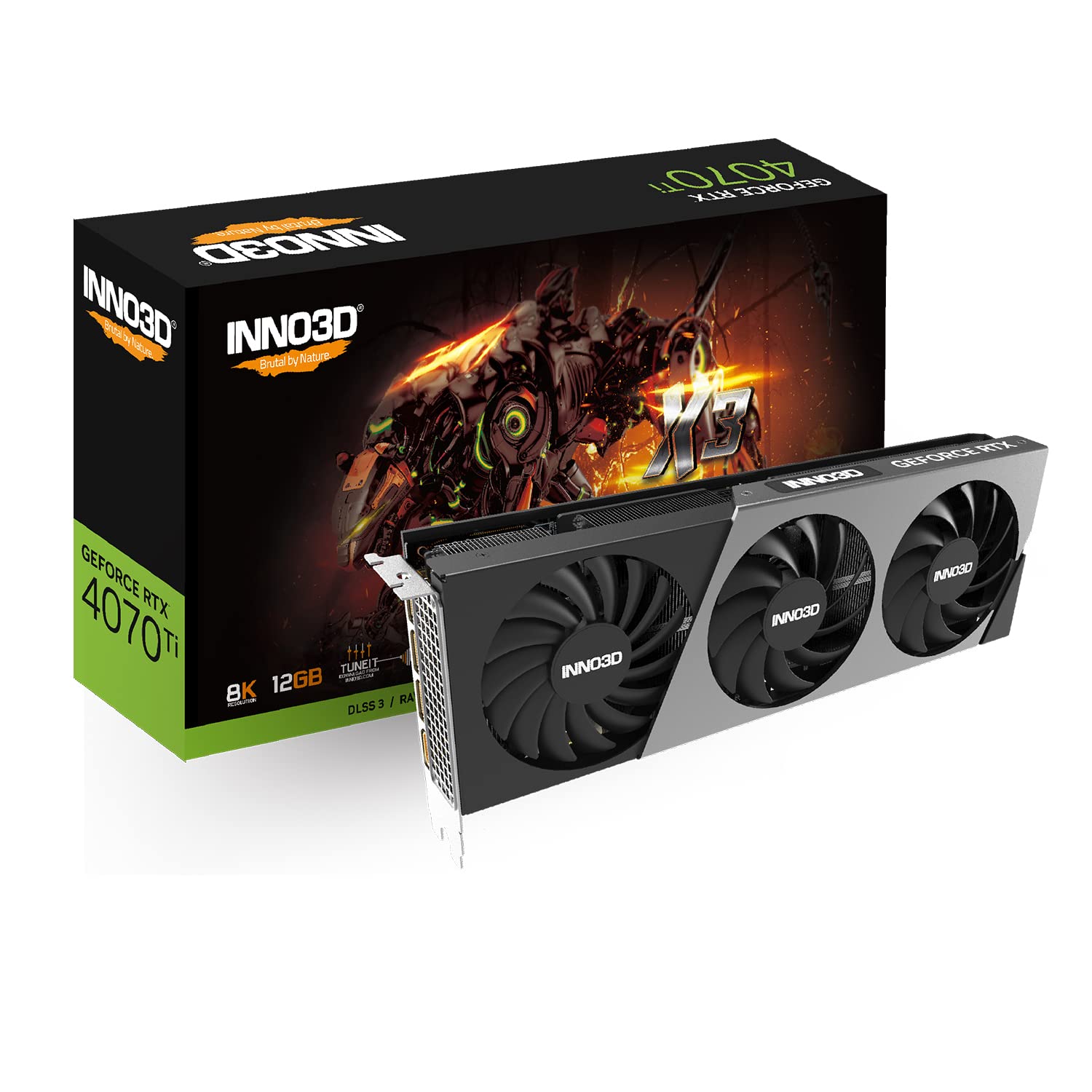 Inno3D 4070 Ti X3 12GB DDR6 Graphics Card-Computerspace-computerspace