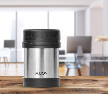 Milton Soup Flask Deluxe 350 Thermosteel I 100% Leak Proof I Premium SS304 Stainless Steel I Vacuum Insulated I Thermos for Soup, Tea, Coffee, 340 ml, Silver