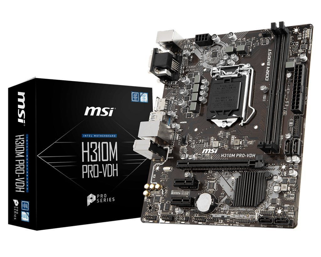 MSI H310M PRO-VDH LGA 1151 Micro ATX Intel Motherboard, DDR4