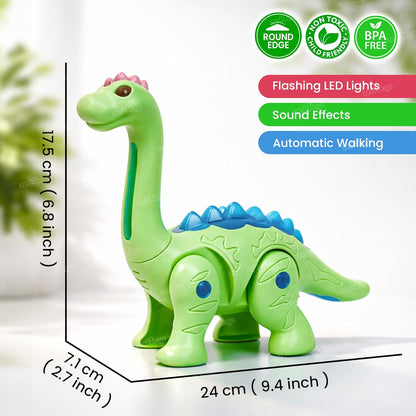 Electric Walking Dinosaur Toy - Lights, Music & Sound Effects | Kids Pet Toy