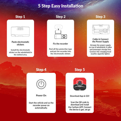 CP PLUS CarKam Car Dashcam with 1080p Full Hd Resolution | Wide View Angle | Supports G Sensor | Supports Night Vision| Suitable for Large Cars & SUVs | CP-AD-H2B-W