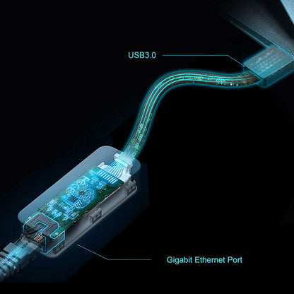 TP-Link USB to Ethernet Adapter (UE306), Foldable USB 3.0 to Gigabit Ethernet LAN Network Adapter, Supports Nintendo Switch, Windows 11/10/8.1/8/7 Mac OS and Linux OS, Plug and Play