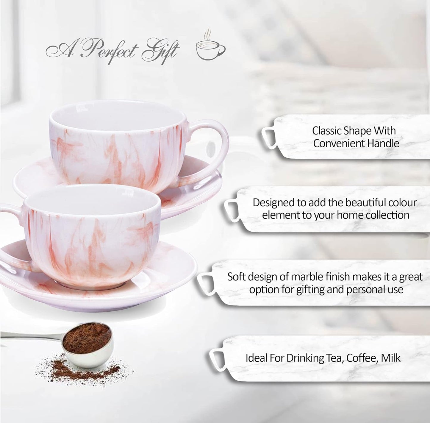 Marble Cup And Saucer (Treo by Milton)