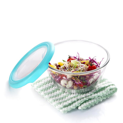 CELLO Ornella Toughened Glass Mixing Bowl Without Lid | Microwave Safe & Dishwasher Safe | Clear & Non- Porous Glass | Scratch Resistant | Transparent